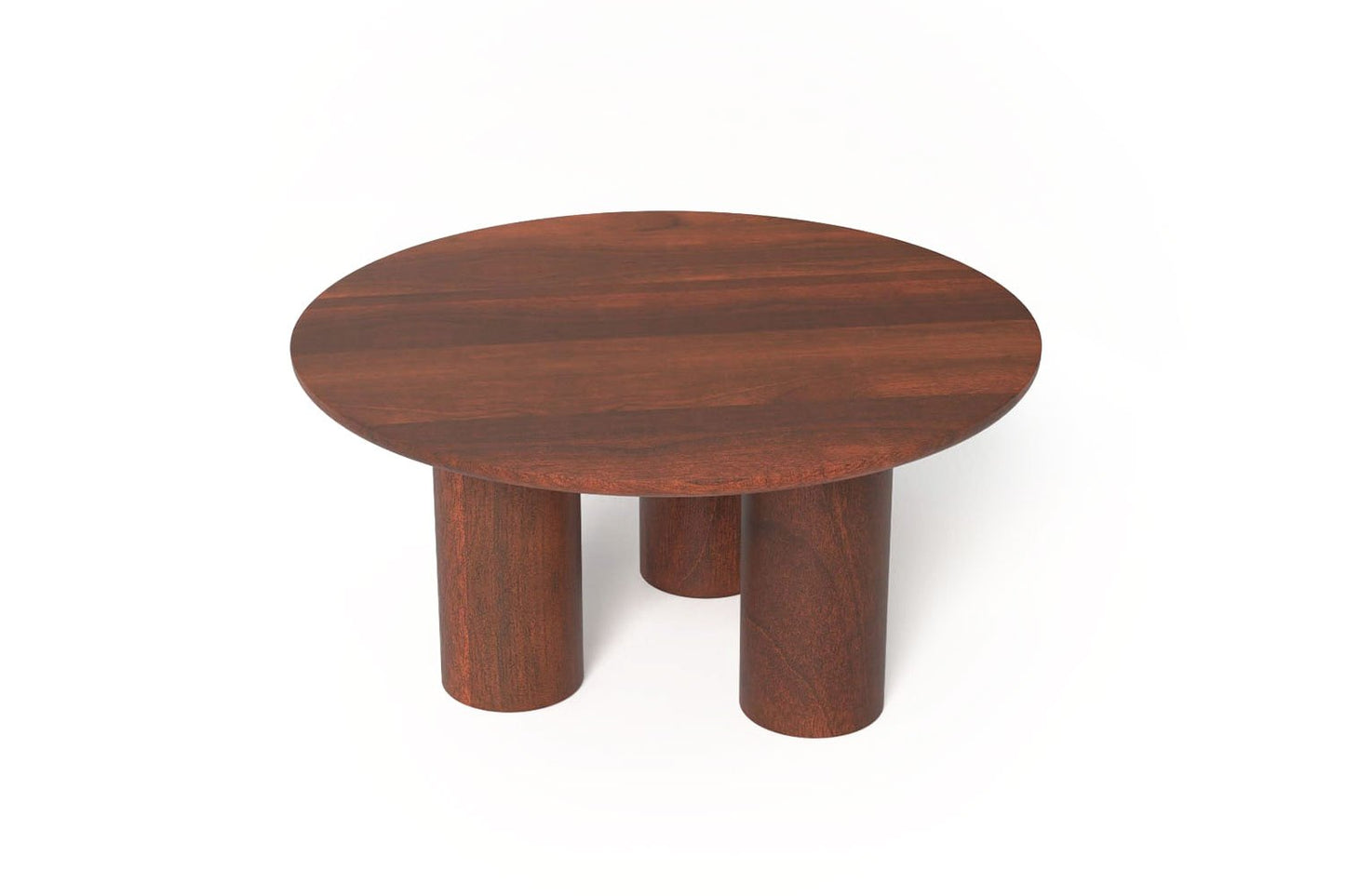 Gaia Round Coffee Table - Walnut finish (18in Height)