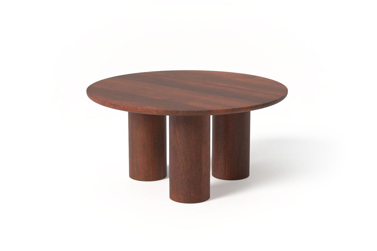 Gaia Round Coffee Table - Walnut finish (18in Height)