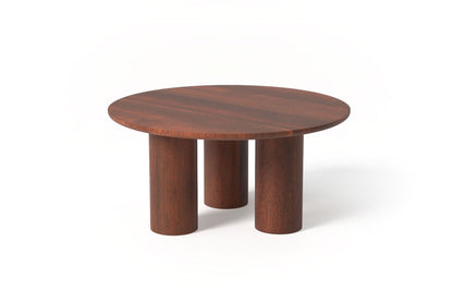 Gaia Round Coffee Table - Walnut finish (18in Height)