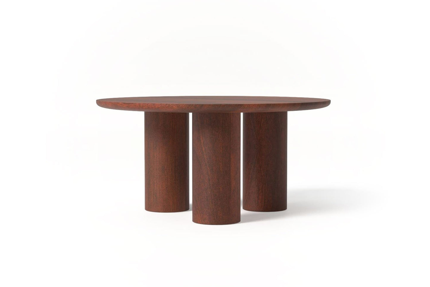 Gaia Round Coffee Table - Walnut finish (18in Height)