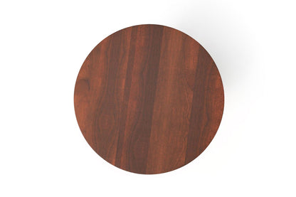 Gaia Round Coffee Table - Walnut finish (18in Height)