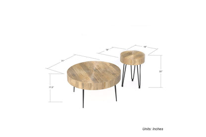 Aspen Round Nesting Coffee Table Set