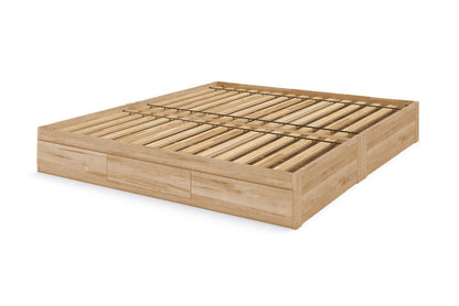 Captain's Bed Eco Solid Wood Queen Size w/6 Drawers (Single Level) - Comfort Pure