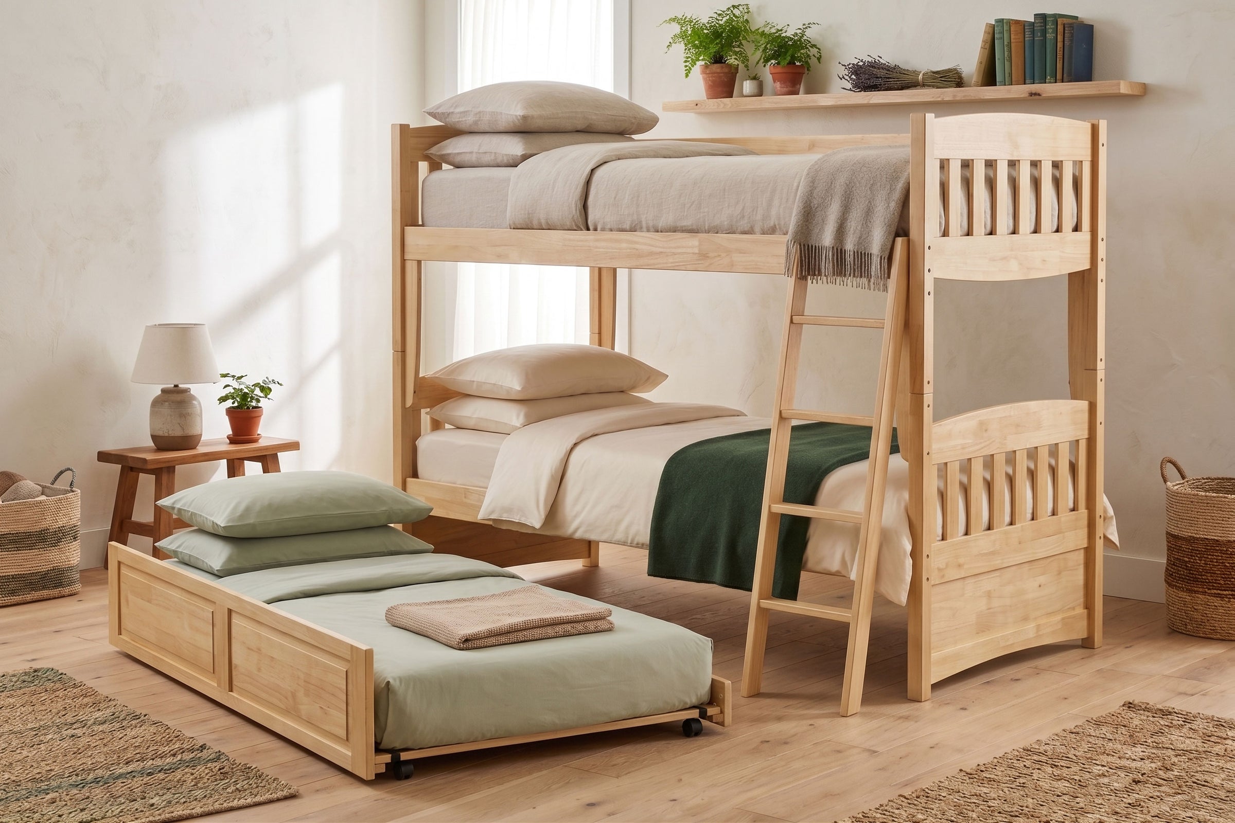 Cinnamon Bunk Bed • Twin Twin • Trundle Bed