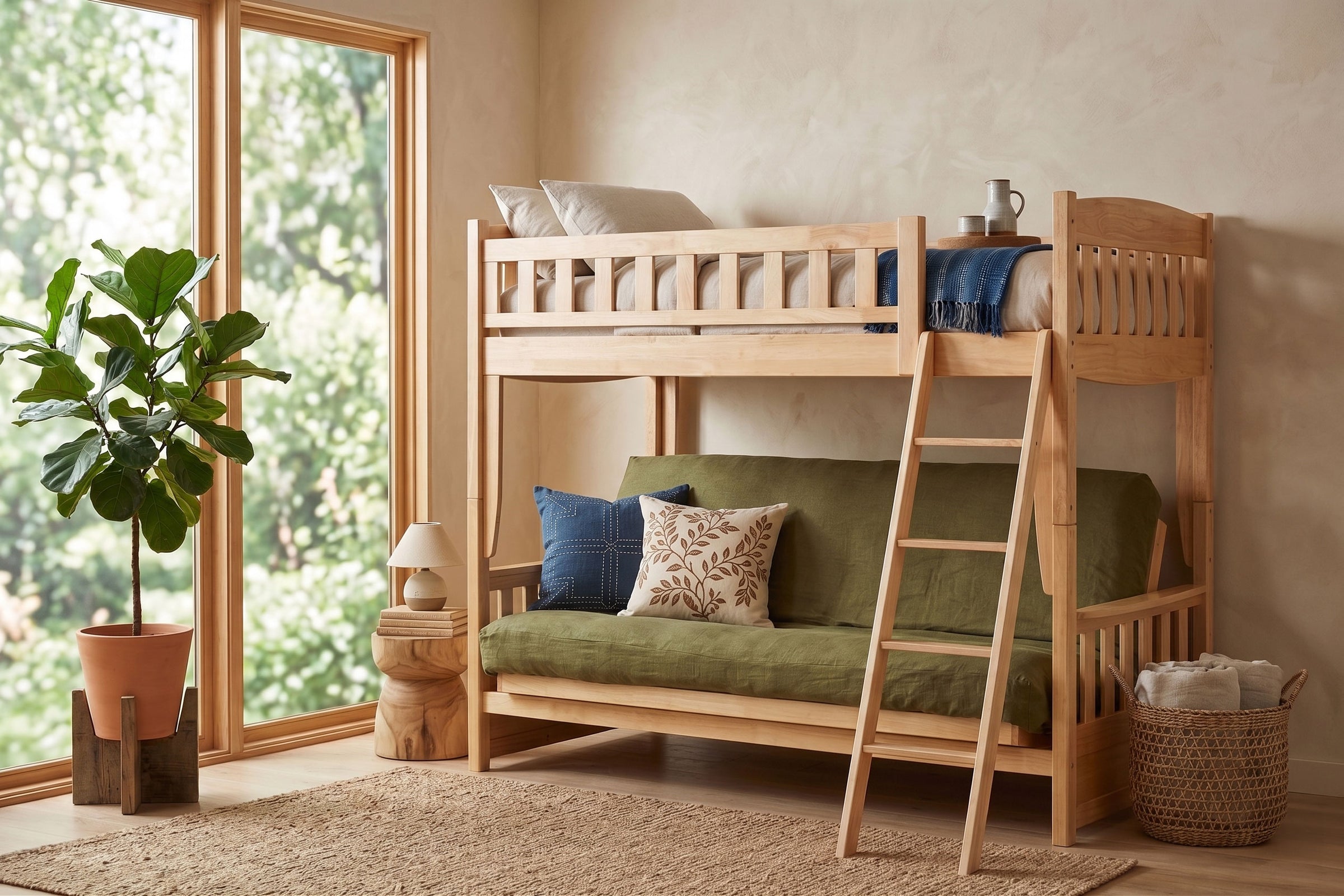 Cinnamon Futon Bunk Bed