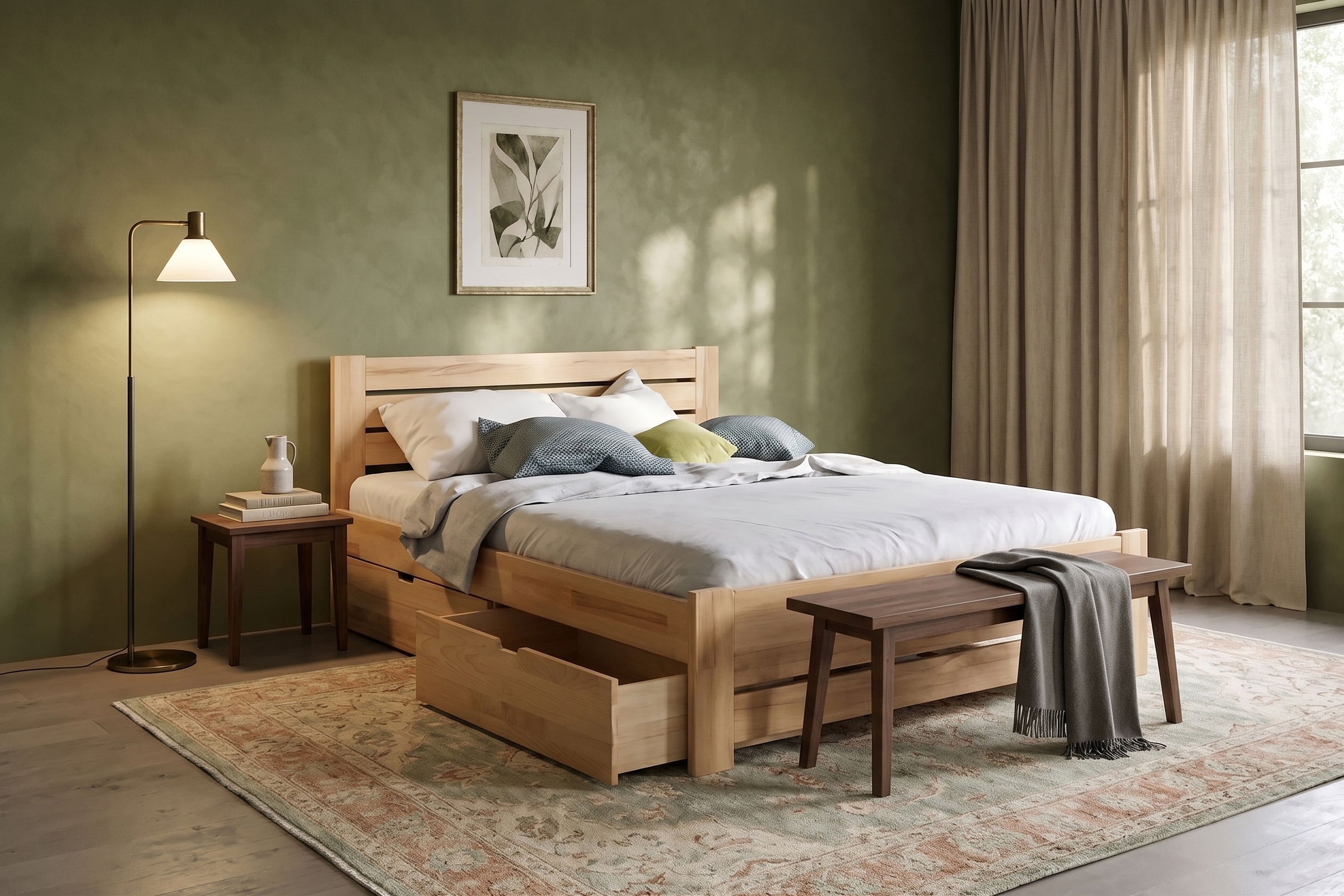 Columbus Natural Eco Platform Bed • Natural