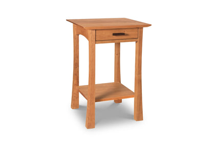 Contemporary Craftsman 1-Drawer Open Shelf Nightstand