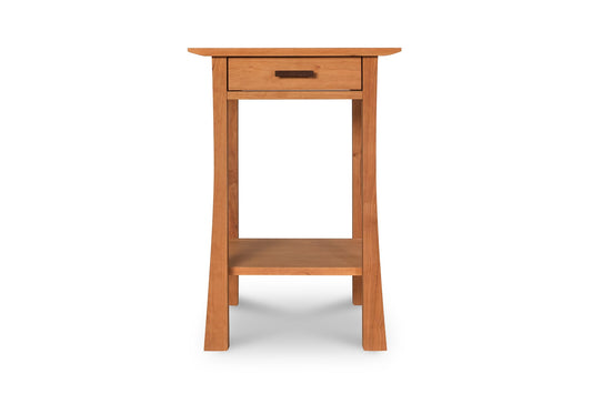 Contemporary Craftsman 1-Drawer Open Shelf Nightstand