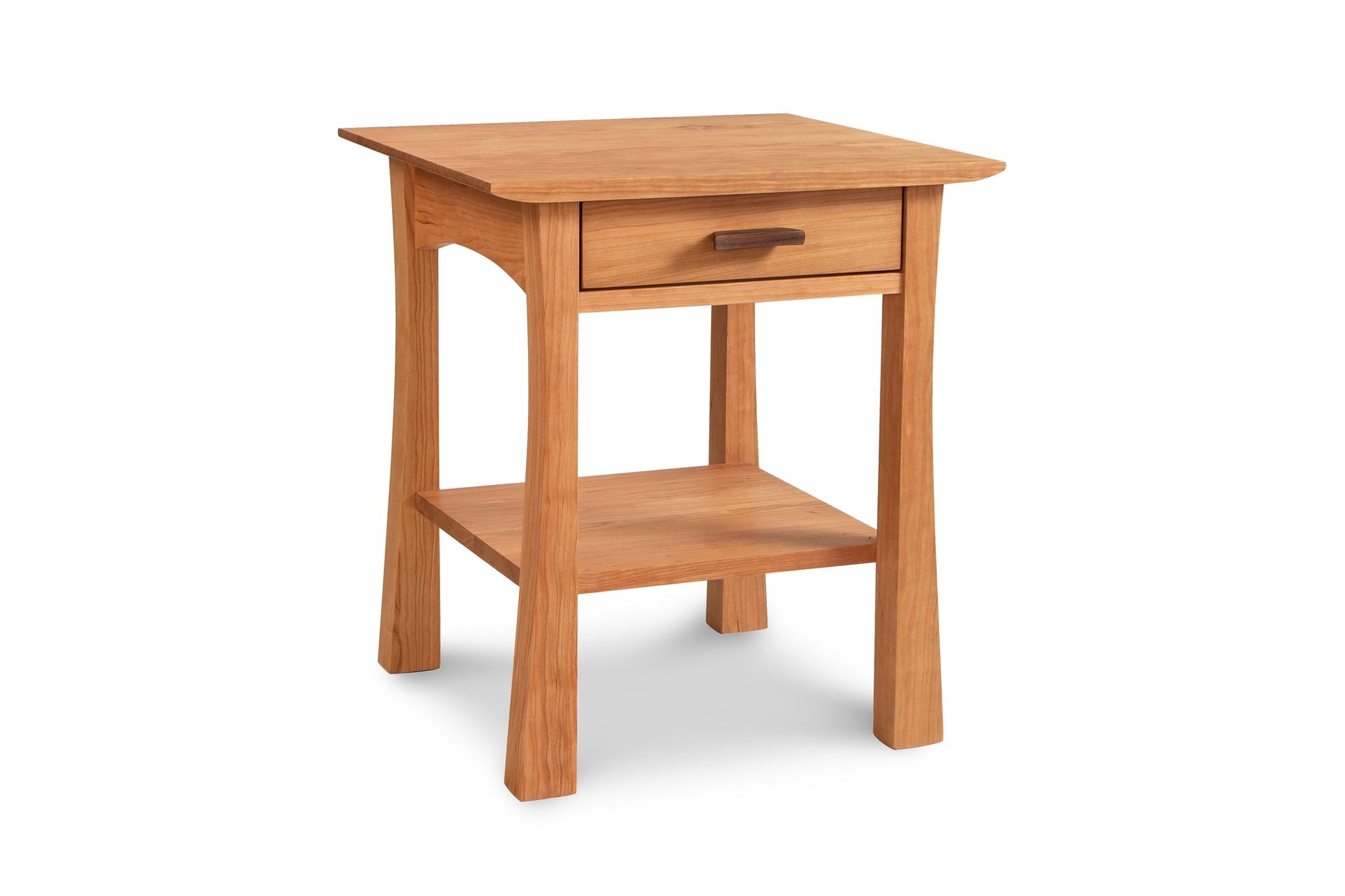 Contemporary Craftsman 1-Drawer Open Shelf Nightstand