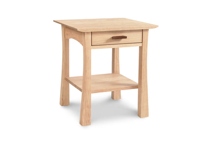 Contemporary Craftsman 1-Drawer Open Shelf Nightstand