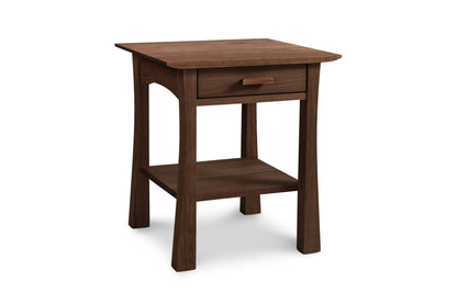 Contemporary Craftsman 1-Drawer Open Shelf Nightstand