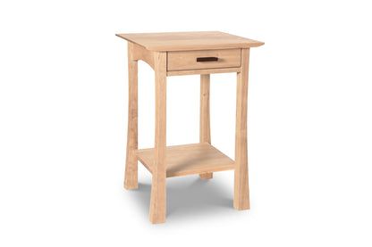 Contemporary Craftsman 1-Drawer Open Shelf Nightstand