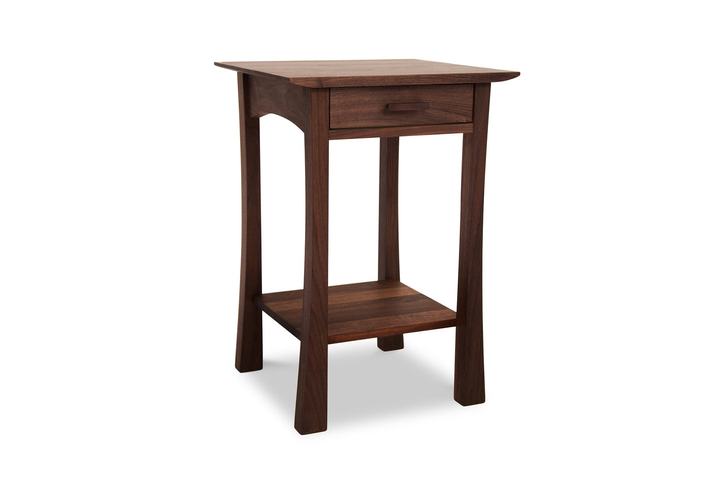 Contemporary Craftsman 1-Drawer Open Shelf Nightstand