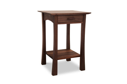 Contemporary Craftsman 1-Drawer Open Shelf Nightstand