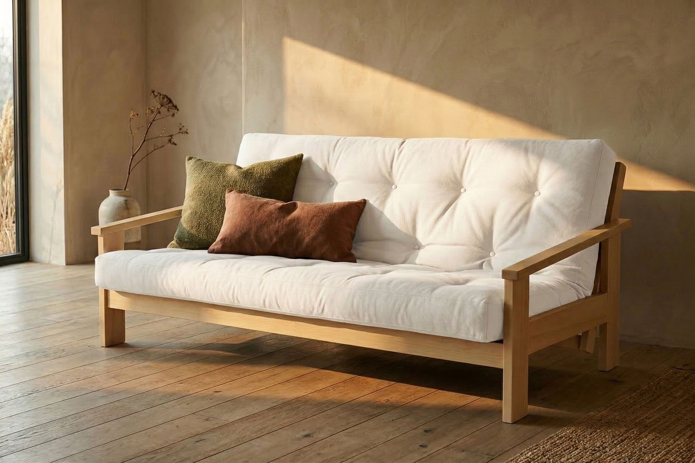 Denton Eco Futon Sofa Bed • Natural