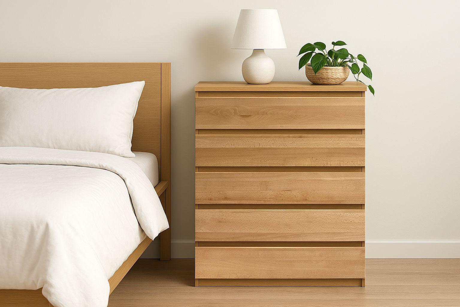 Natural Eco Bedroom Chest • Natural
