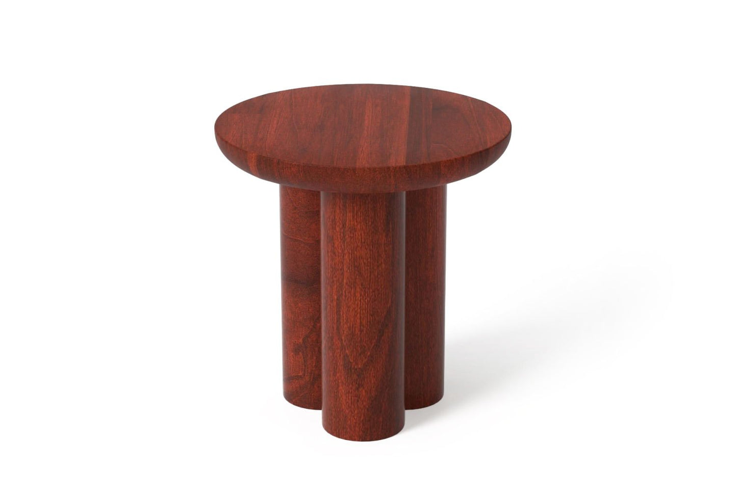 Gaia Round End Table - Walnut Finish