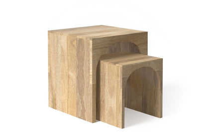 Arch Duo Mango Wood Nesting Tables
