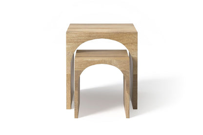 Arch Duo Mango Wood Nesting Tables