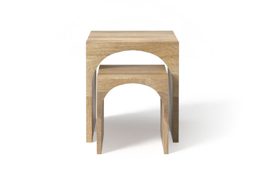 Arch Duo Mango Wood Nesting Tables