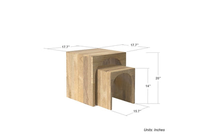 Arch Duo Mango Wood Nesting Tables