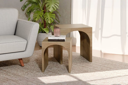 Arch Duo Mango Wood Nesting Tables