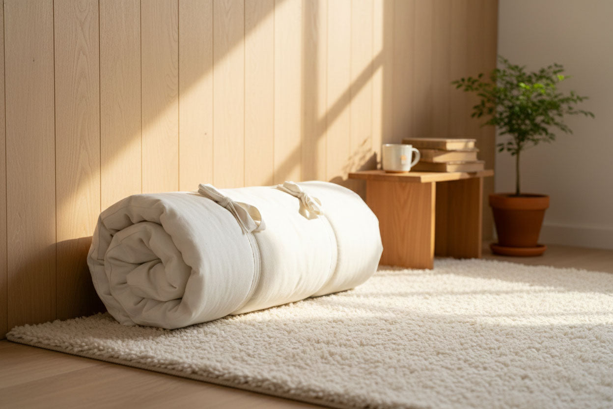 Natural Cotton and Wool Shiki Futon Mattress • 4 Inch