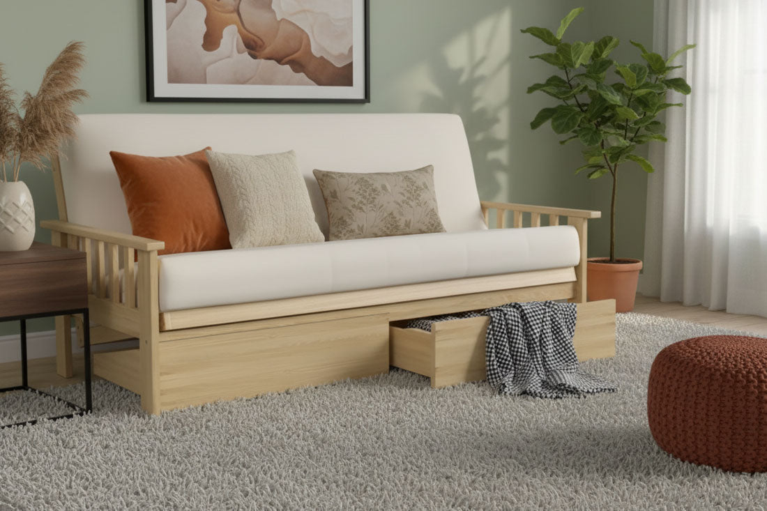 Taurus Eco Futon Sofa Bed • Natural