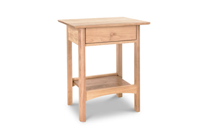 Heartwood Shaker 1-Drawer Open Shelf Nightstand