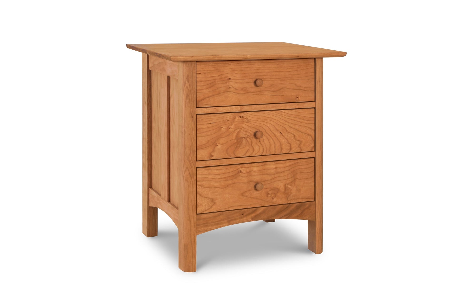 Heartwood Shaker 3-Drawer Nightstand - Comfort Pure