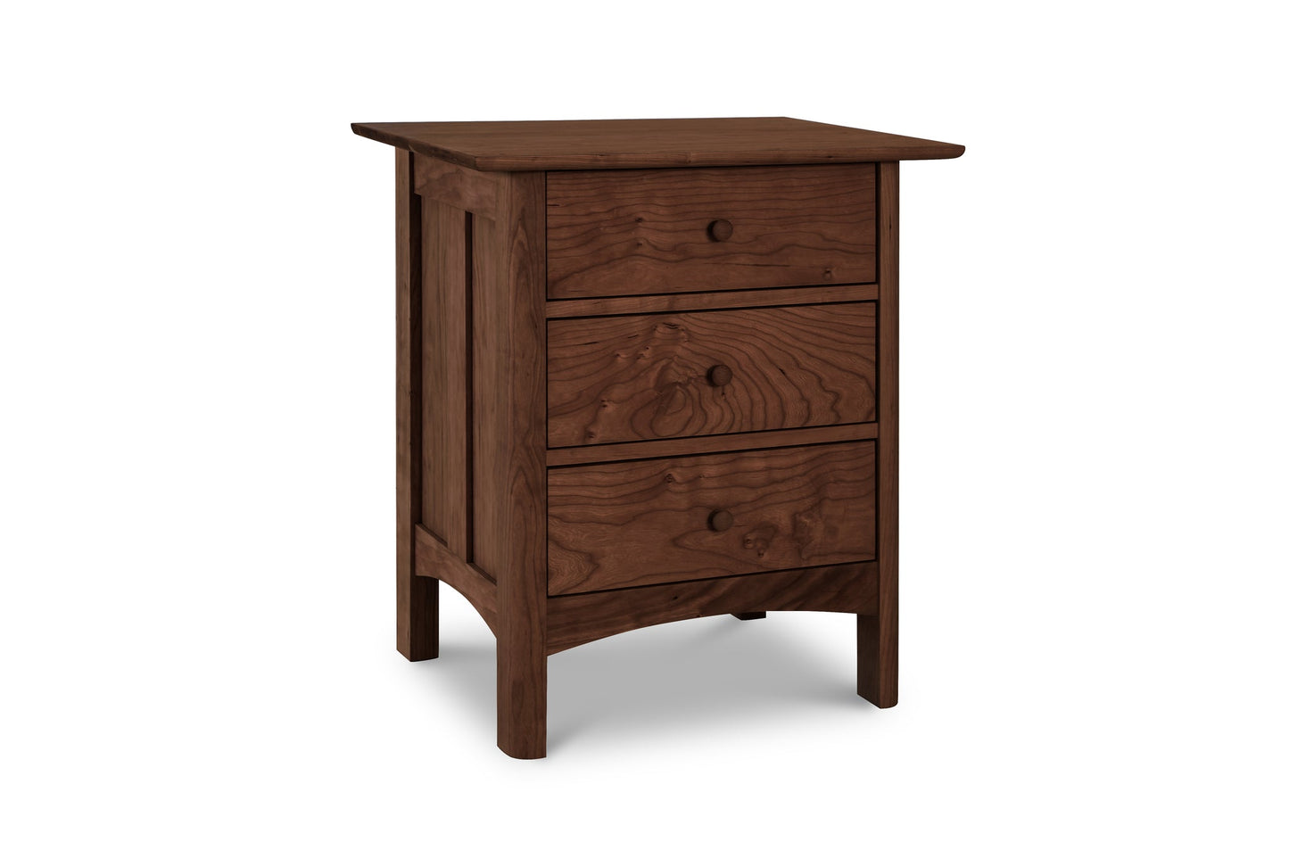 Heartwood Shaker 3-Drawer Nightstand - Comfort Pure