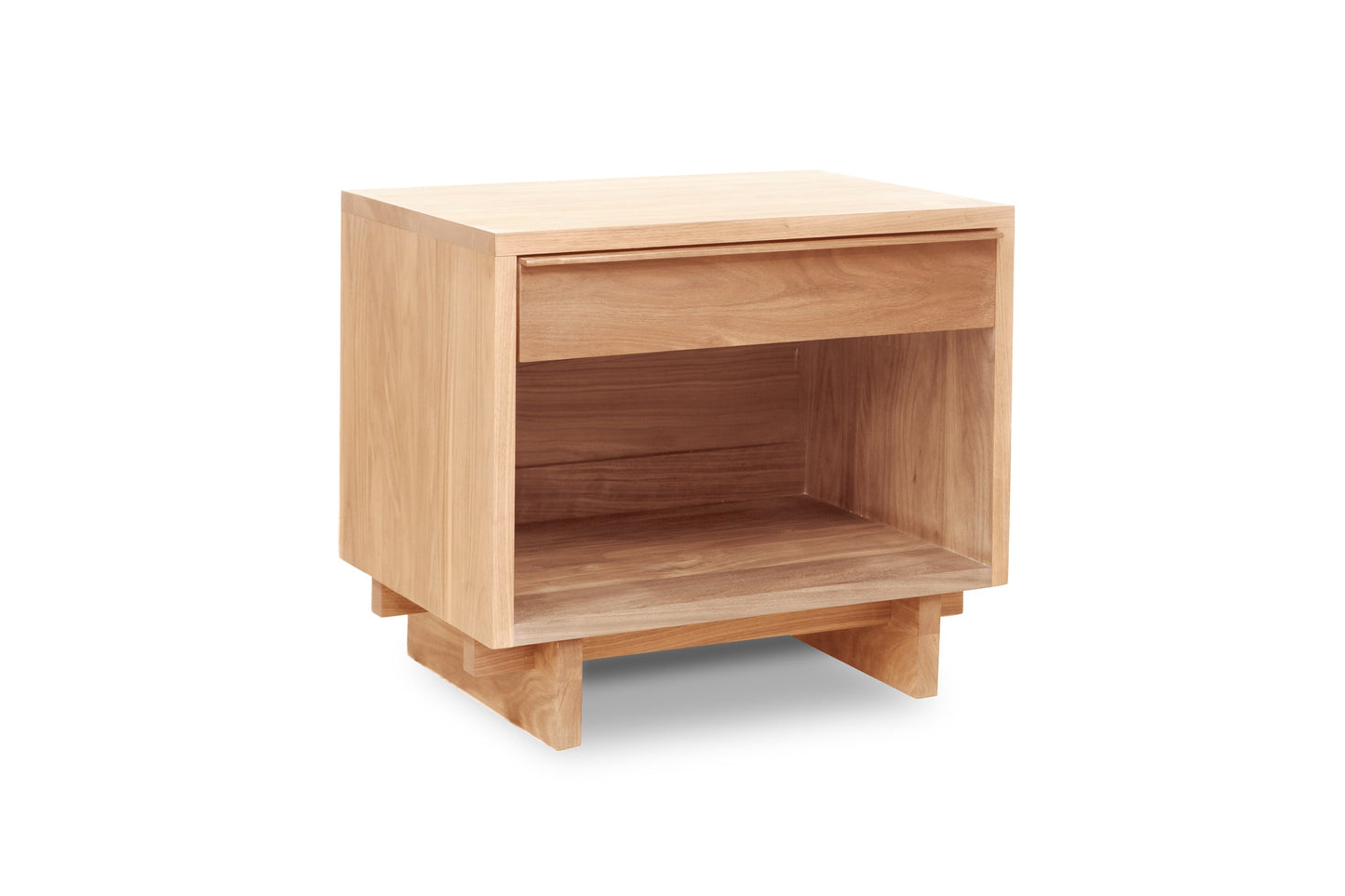 Kipling 1-Drawer Enclosed Shelf Wide Nightstand - Comfort Pure