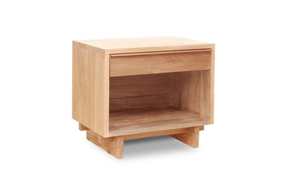Kipling 1-Drawer Enclosed Shelf Wide Nightstand - Comfort Pure