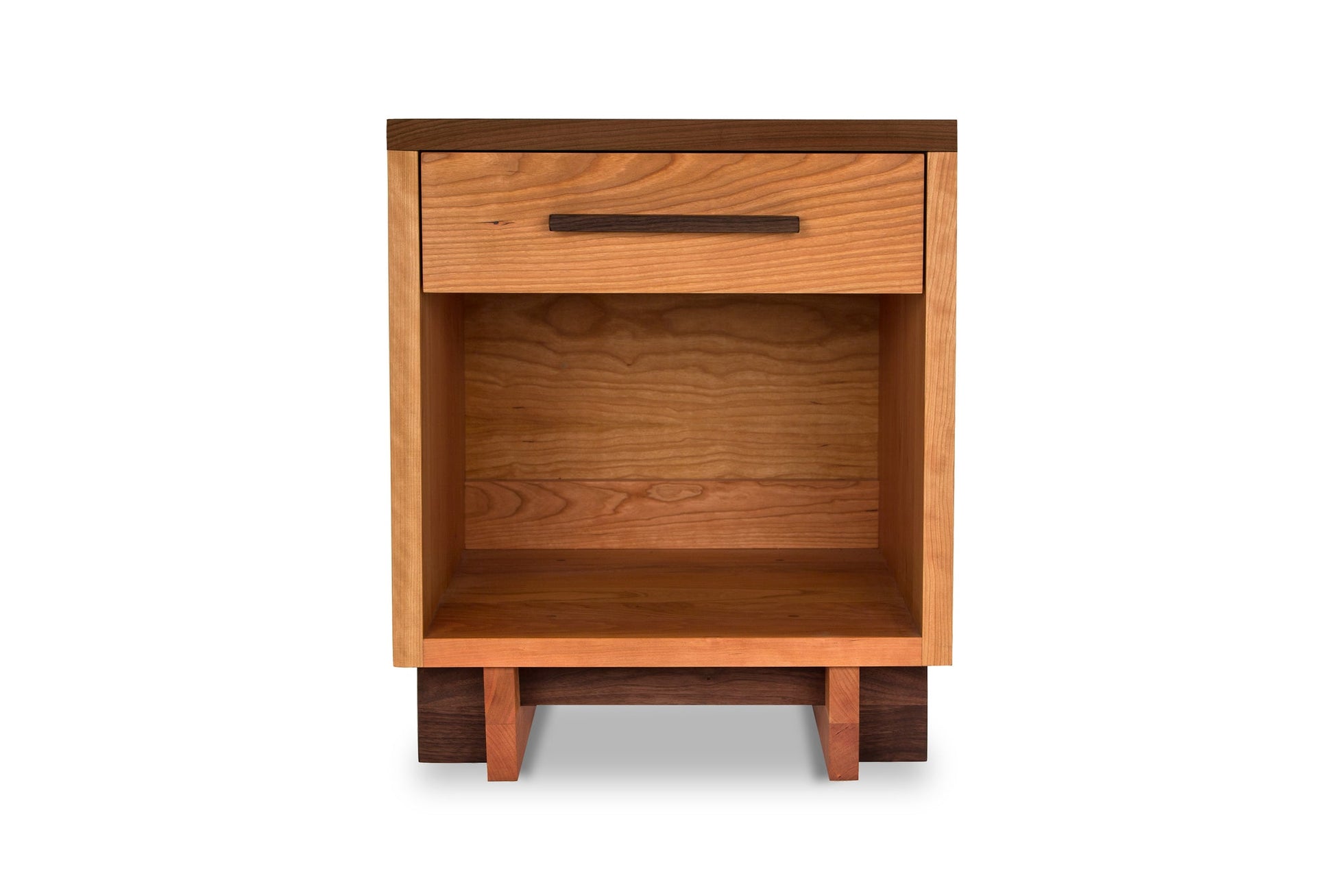 Modern American 1-Drawer Enclosed Shelf Nightstand