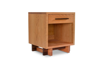 Modern American 1-Drawer Enclosed Shelf Nightstand