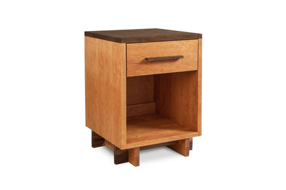 Modern American 1-Drawer Enclosed Shelf Nightstand