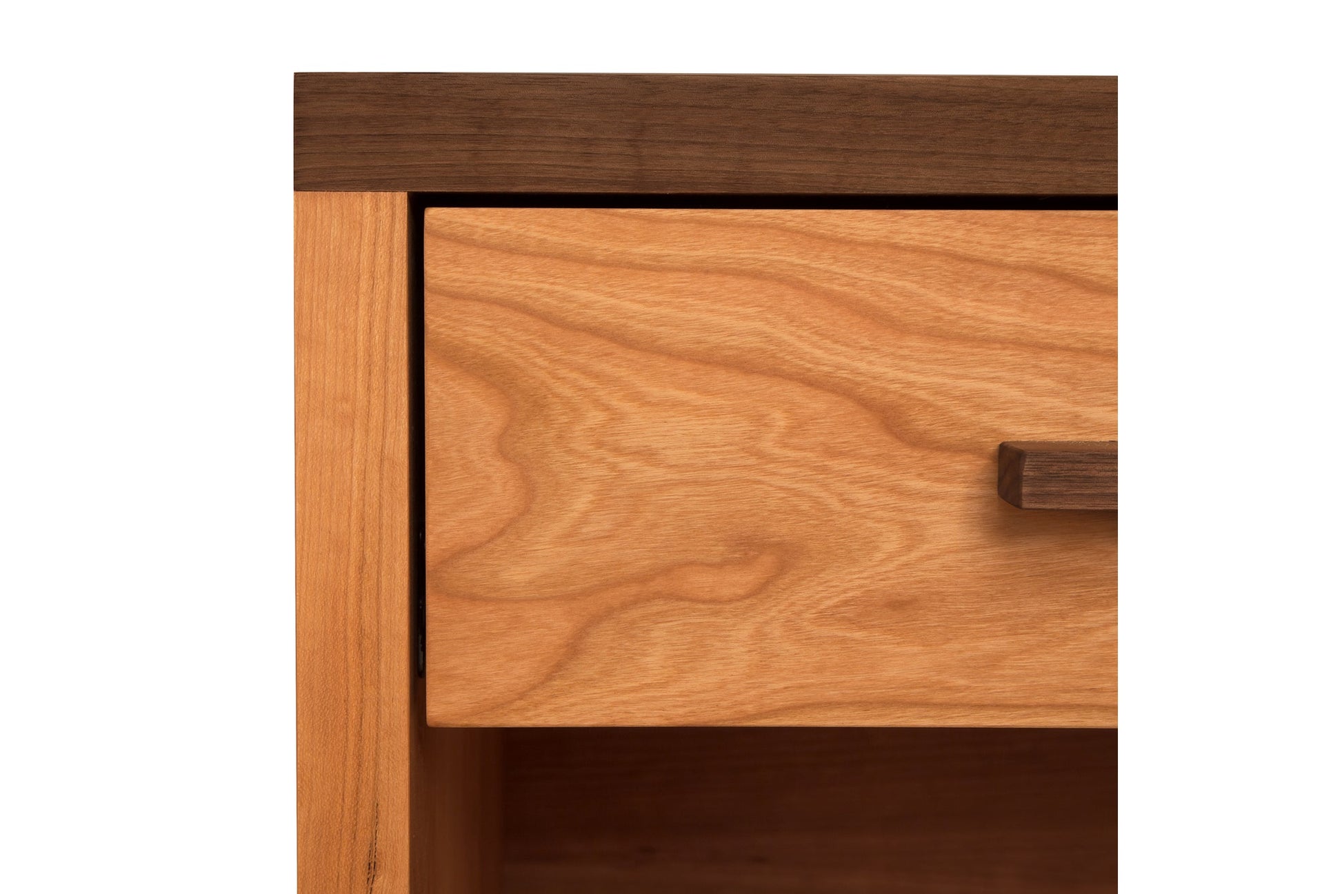 Modern American 1-Drawer Enclosed Shelf Wide Nightstand