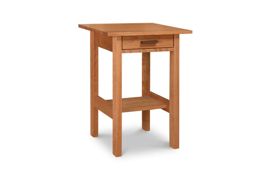 Modern Craftsman 1-Drawer Open Shelf Nightstand