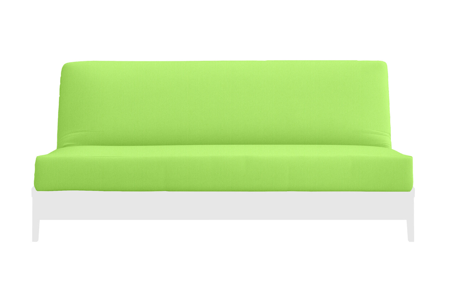 Natural 100% Cotton Fabric Futon Mattress Cover - Neon Lime Green
