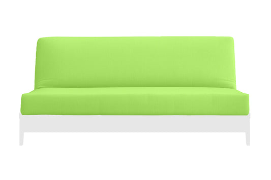 Natural 100% Cotton Fabric Futon Mattress Cover - Neon Lime Green