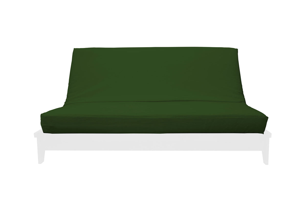 Essential 100% Cotton Twill Futon Mattress Cover, Hunter Green