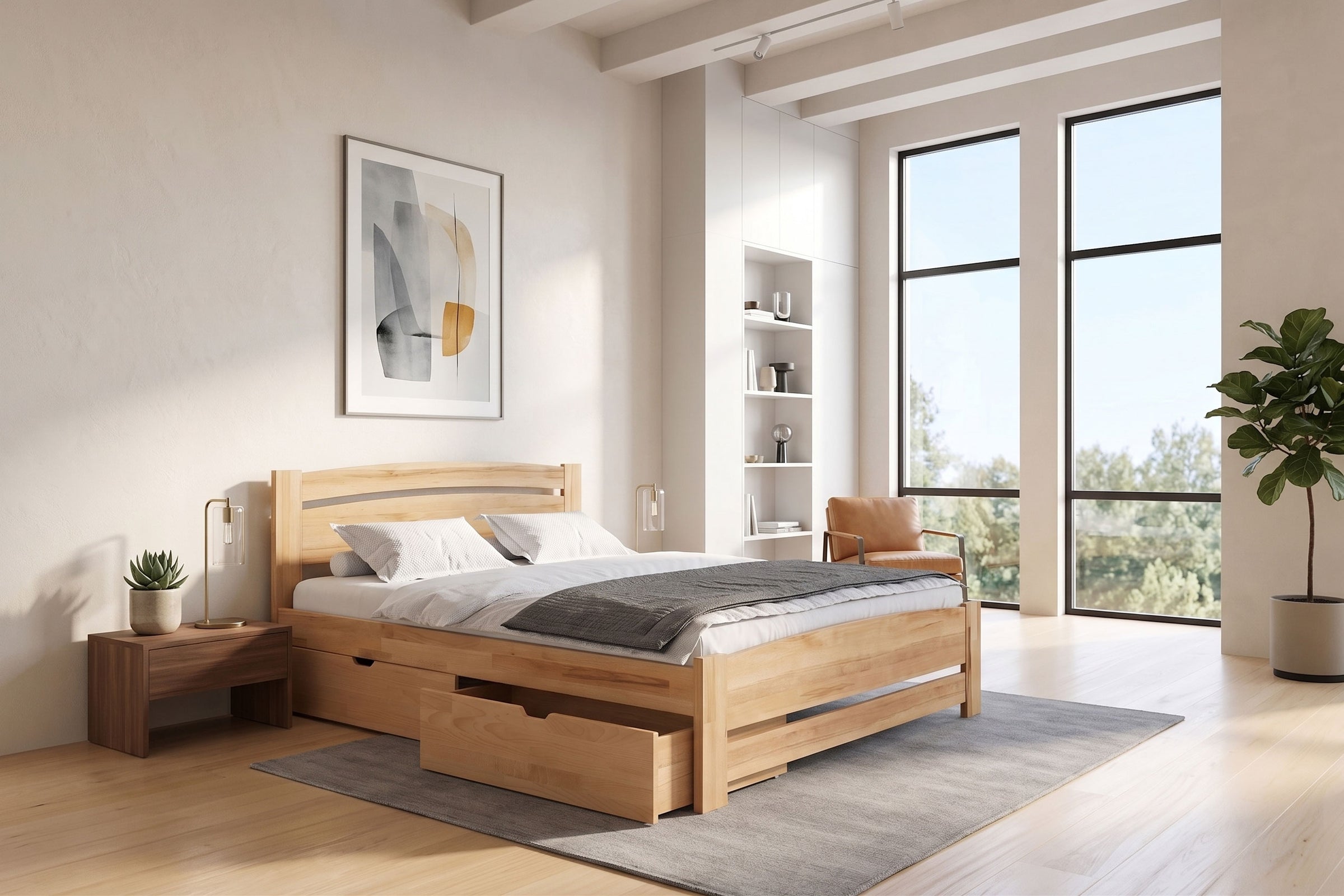 Sacramento Natural Eco Platform Bed • Natural