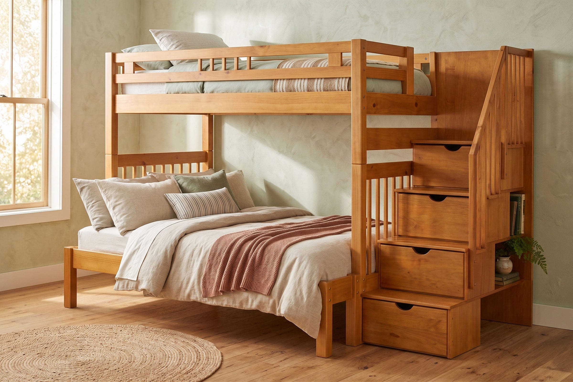 Sacramento Staircase Bunk Bed • Twin Full
