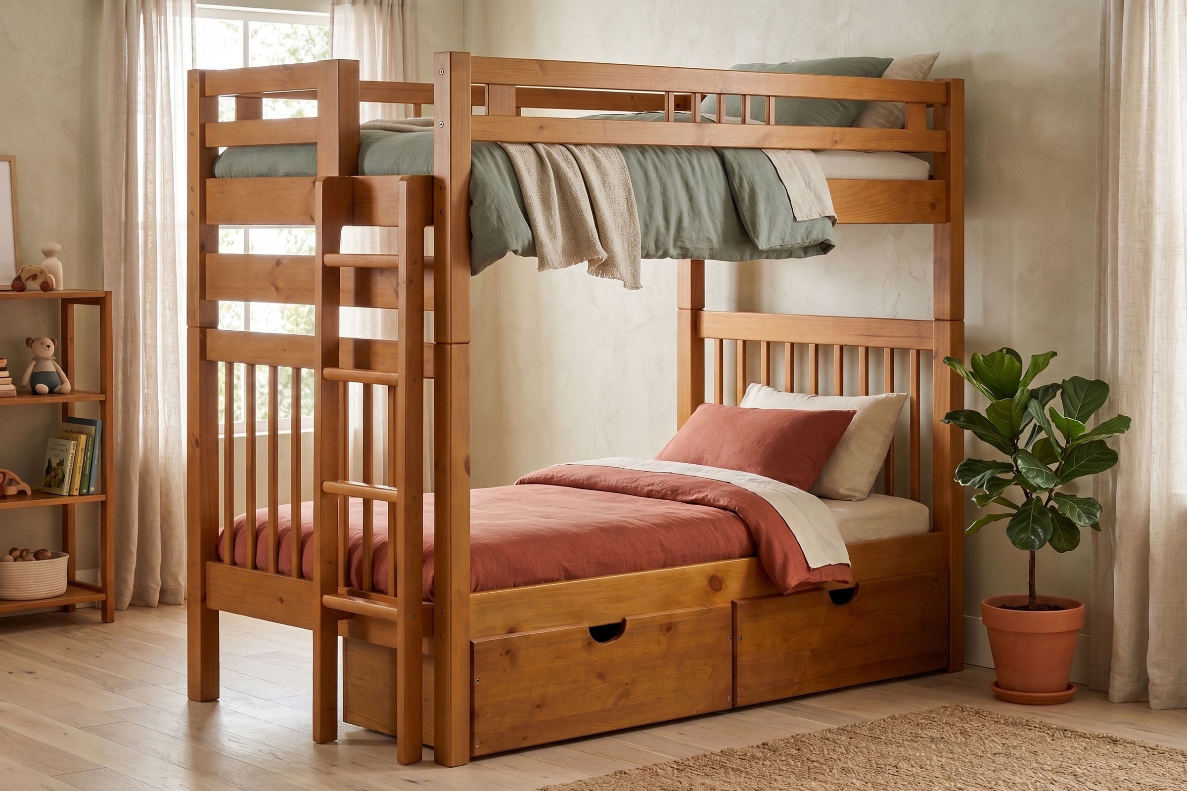 Sacramento Bunk Bed • Twin Twin • Drawers