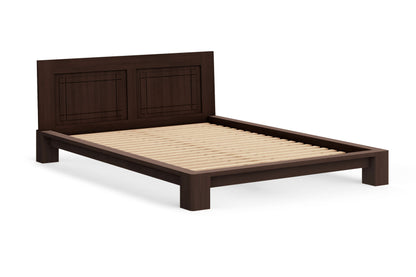 Tatami Bed with Grooved Headboard