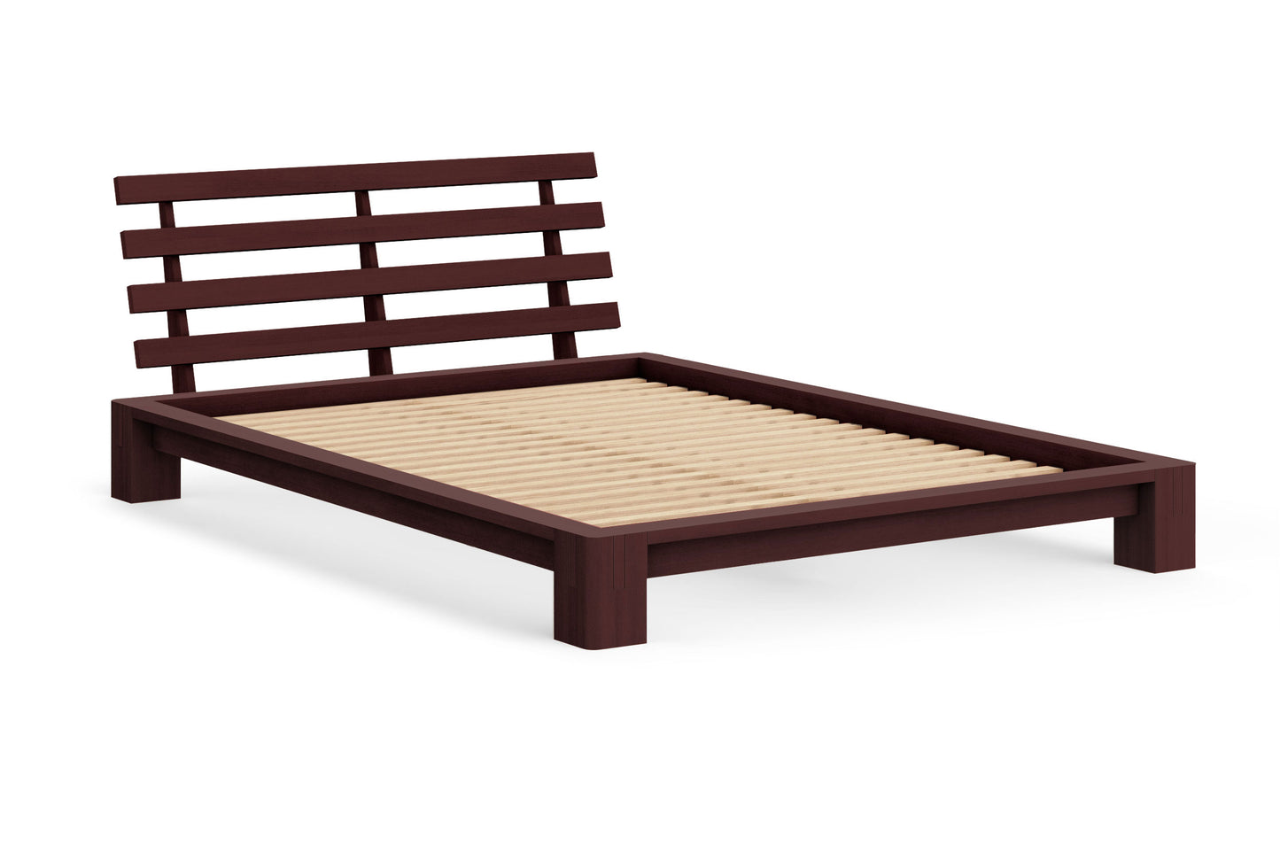 Tatami Bed with Slatted Headboard