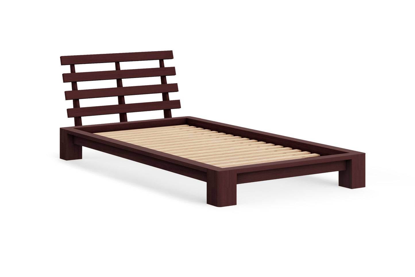 Tatami Bed with Slatted Headboard