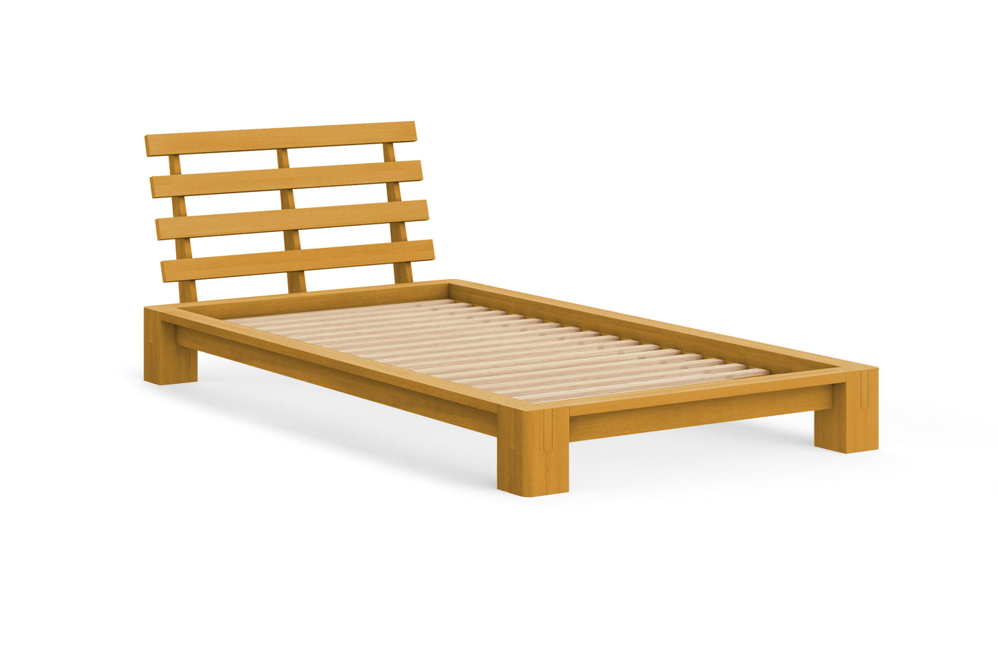 Tatami Bed with Slatted Headboard