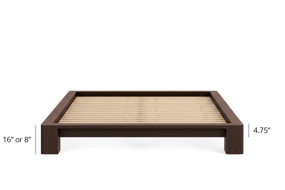 Solid Mahogany Japanese Tatami Bed Frame — Non-Toxic