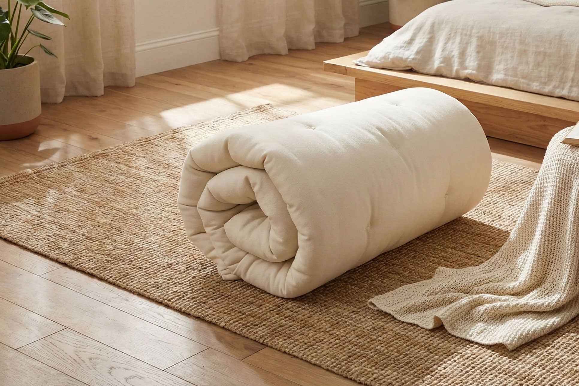 Natural All Cotton Shiki Futon Mattress • 4 Inch